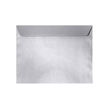 Imagem de 6 x 9 envelopes para livreto em 80 lb. Prata metálica para enviar uma carta de negócios, catálogo, documentos financeiros, revistas, Pamphlet, 50 pacotes (prata)