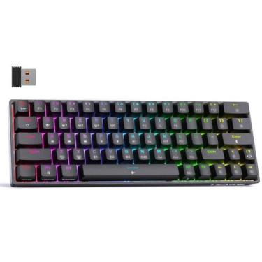 Imagem de Teclado mecânico sem fio para jogos DIERYA DK63 60%
