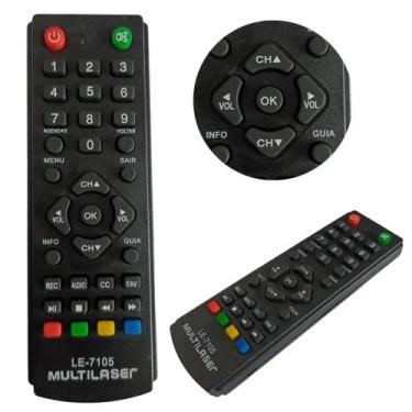 Imagem de Controle Remoto Para Receptor Multilaser Re219 LE-7105 / SKY-8088 / VC