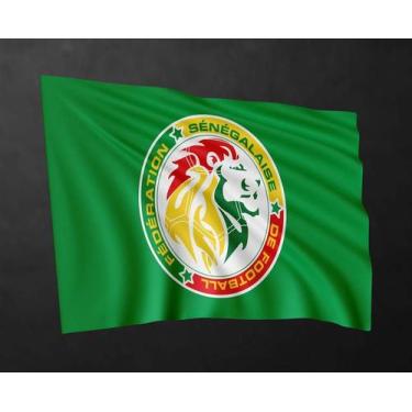 Imagem de Bandeira Seleção Senegal 80cmx140cm Tecido Oxford 100% Poliéster - Pre