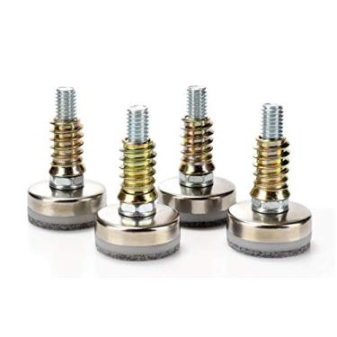 Imagem de Niveladores de móveis da Hottartge – Pernas de nivelamento ajustáveis para mesas, cadeiras e armários – Altura totalmente rosqueada ajustável de 2 a 3,3 cm de diâmetro. Base, 3/8 a 16 fios (B-4PK)