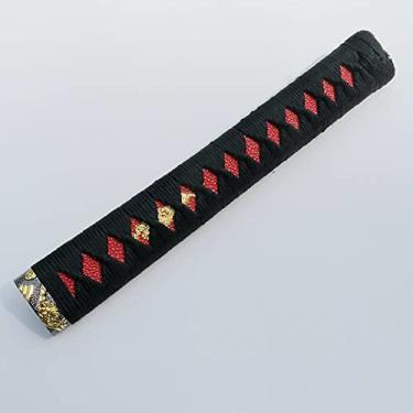 Imagem de Boyu japonês Samurai Katana alça de espada Tsuka10,2 polegadas liga / opper / ferro acessórios real ou falso Samegawa (DB15, 26 cm)