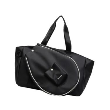 Imagem de simhoa Bolsa de tênis masculina e feminina, prática, portátil, multifuncional, resistente ao desgaste, à prova d'água, bolsa esportiva para atividades ao, Preto