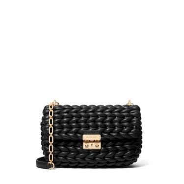 Imagem de Michael Kors Bolsa de ombro grande com corrente Tribeca, Ferragens douradas/todo tecido/preto, One Size