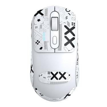 Imagem de Mouse Gamer Sem Fio WARVANK X8 BRANCO, 500mAh, DPI 1200-2400-3200, Recarregável.