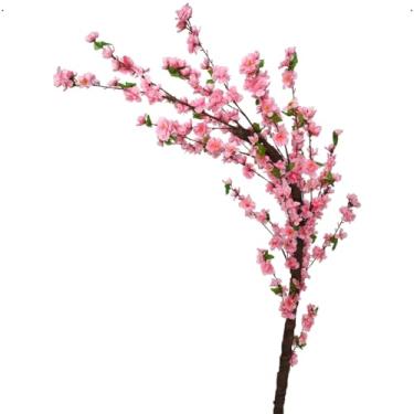 Imagem de Cerejeira Rosa Bebê Com Galho Curvo Planta Artificial Sem Vaso