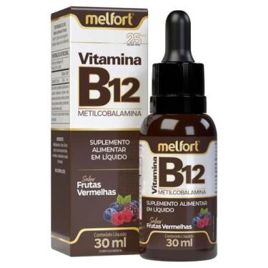 Imagem de Vitamina B12 Metilcobalamina em Gotas Sabor Frutas Vermelhas 30ml Melf