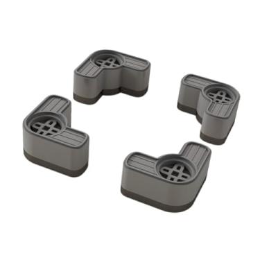 Imagem de IEUDNS 4x Almofadas antivibração para máquina de lavar evitam movimentação conveniente lavadora secadora tapete vibratório suporte multiuso almofada para os, Cinza
