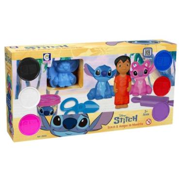 Imagem de Kit Massinha De Modelar Stitch Amigos Disney C/ Moldes e Acessórios Br