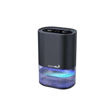 Imagem de Desumidificador de Ar Elétrico com LED, 2000ml, Disponível em Preto e Branco (Preto)