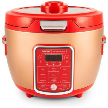 Imagem de Panela de Arroz Elétrica até 10 xícaras não Cozidas com Painel de Controle, 110V, Aroma Professional ARC 1230R, Vermelha