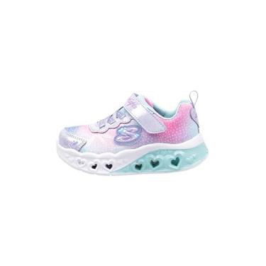 Imagem de Skechers Tênis infantil unissex Flutter Heart Lights, Lavanda/Multi, 16