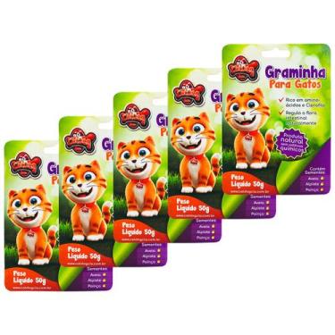 Imagem de Graminha Digestiva Para Gatos Cat & Dog Petshop 50Gr 5un - Cat Dog & C