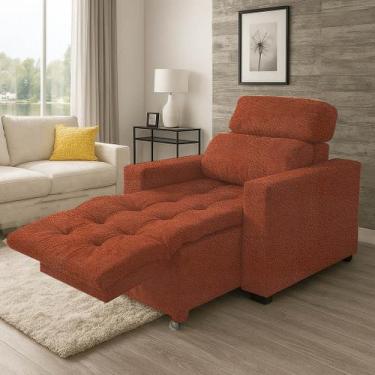 Imagem de Poltrona do Papai e Mamae Reclinavel Com Apoio Pros Pes Soft Madri Lux