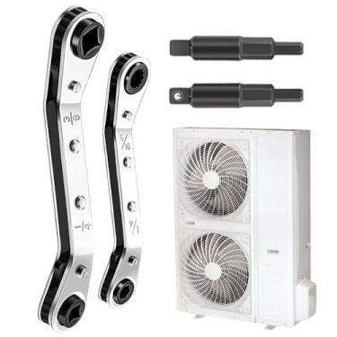 Imagem de Conjunto de chaves catracas, ferramenta de serviço de refrigeração, conjunto de chaves catracas ajustáveis para HVAC, automotivo, refrigeração, encanamento