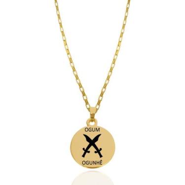 Imagem de Colar Medalha Orixá Ogum Ogunhê Proteção Espiritual - Balaio de Santo,
