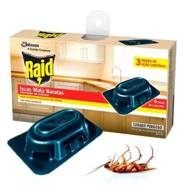 Imagem de Armadilha Iscas Mata Barata Raid com 6 Unidades