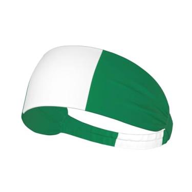 Imagem de Bandanas de corrida com bandeira nigeriana para homens e mulheres, faixas esportivas para basquete, tênis, ioga, treino, faixa de cabelo elástica antiderrapante