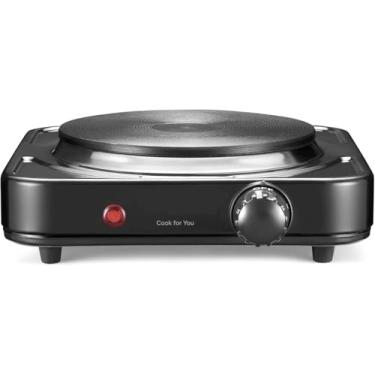 Imagem de Fogareiro Eletrico Cooktop 5 Temperaturas 1 Boca Fogao Portatil Pratico 1000w Camping 220v