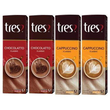 Imagem de Kit 40 Capsulas Chocolate Cappuccino Cafeteira Tres Corações