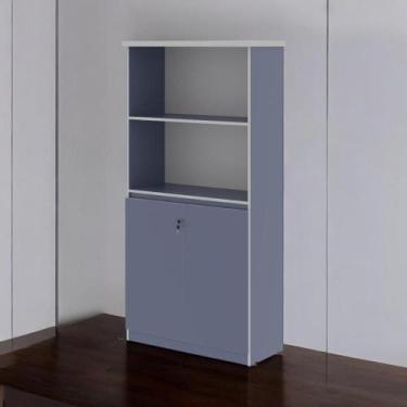 Imagem de Armário Estante com Prateleiras Doubler Azul - Mobiliar Home Shop