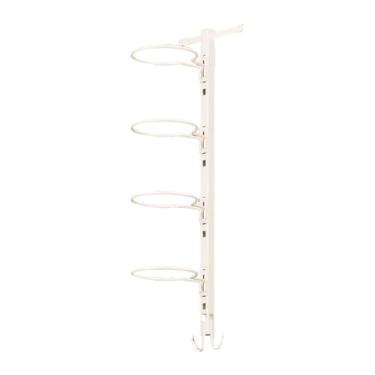 Imagem de Zxpjkyu Suporte para Bolas de Basquete, Organizador de Aderência, Academia Doméstica, Vôlei, Economizador de Espaço, Prateleira de Suporte para Futebol para Q, Branco 93x18cm