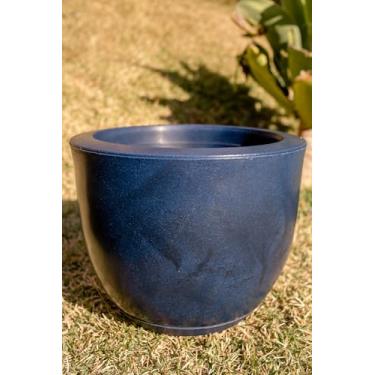 Imagem de Vaso Plantas Decorativo Polietileno Bojo Marmorizado Liso N1 (Azul)