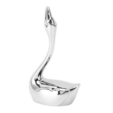 Imagem de Fockety Descanso para hashis, elegante suporte para hashis em formato de cisne, suporte para hashis em aço inoxidável para jantar, garfo, colher, talheres