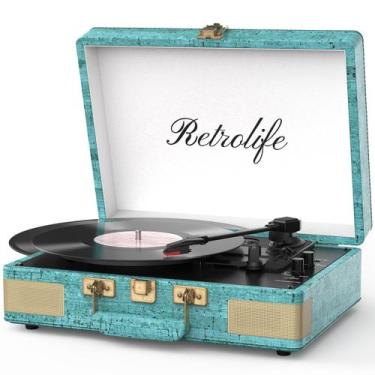 Imagem de Mala portátil Bluetooth Record Player Retrolife de 3 velocidades