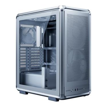 Imagem de Cooler Master MasterFrame 500 Mesh Silver Freeform 2.0 Modular Platform Open-Air ATX Mid-Tower Case, Moldura de Alumínio, Ventiladores Duplos de 200 mm, GPU Max 390 mm, AIO Max 360 mm, Tipo C, Vidro