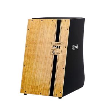 Imagem de Cajon FSA Instrumento de Percussão Profissional Feito à Mão - Graves Profundos, Som de Caixa Nítido, Madeira Brasileira, Design Ergonômico de Inclinação LITE STD LTS-01 PRETO BK