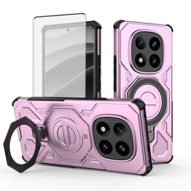 Imagem de Asuwish Capa de celular para Xiaomi Redmi Note 14 Pro Plus 5G com protetor de tela de vidro temperado e suporte de anel magnético com suporte, acessórios de célula rígida protetora 14Pro 14Pro+ Pro+