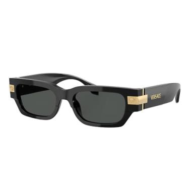 Imagem de Versace Óculos de sol masculino armação preta, lentes cinza escuro, 53 mm, Preto, 53-18-145