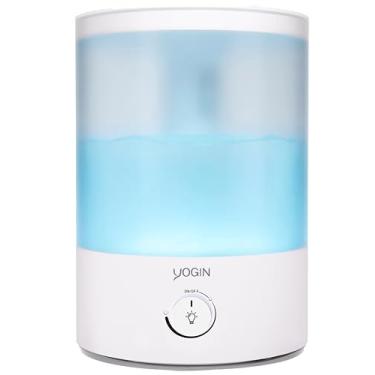 Imagem de YOGIN Umidificadores para quarto grande, enchimento superior, umidificadores ultrassônicos de névoa fria de 2,5 L para berçário de bebês e plantas, até 24 horas, 24 db silencioso, luz noturna