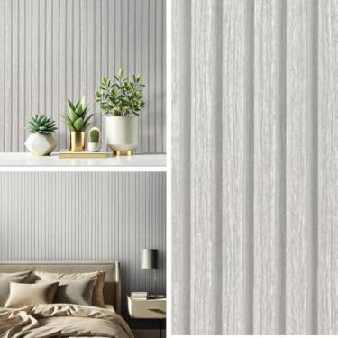 Imagem de 5 Metros - Papel Adesivo Envelopamento Móveis Imita Madeira (Ripado Nogal)