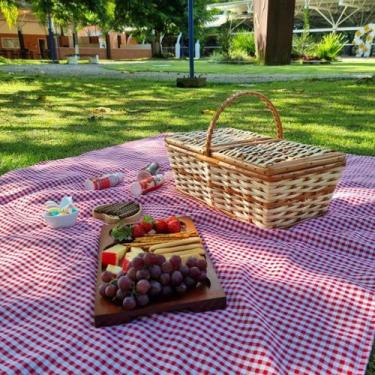 Imagem de Cesta Piquenique de Vime 43X25X16 - Cesta Pic Nic - Segredo das Artes,