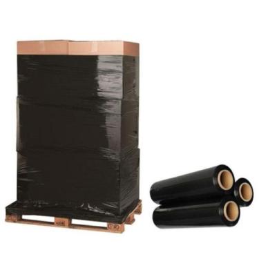 Imagem de 4 Rolos Filme Stretch Virgem Preto Pigmentado 300 Metros - Tutti Supri