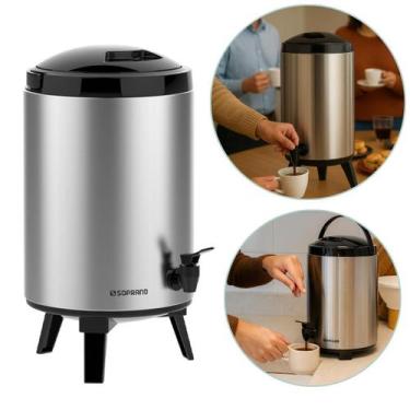 Imagem de Garrafa Térmica Botijão Palace Inox 9,5L com Torneira Soprano