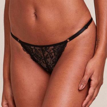 Imagem de Calcinha Hope String Fio Dental em Renda L3655, Preto, 434, M