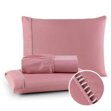 Imagem de Conjunto de Cama Queen 400 Fios Percal 3 Peças Toque Macio - Charme do