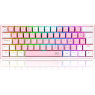 Imagem de Teclado Gamer Redragon Fizz Rainbow K617-rgb-pw Layout 60%