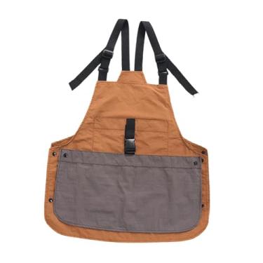 Imagem de Fenteer de cozinha, babador de trabalho, lavável, resistente ao desgaste, alça ajustável para assar, jardinagem, desenho, loja, restaurante, Caramelo