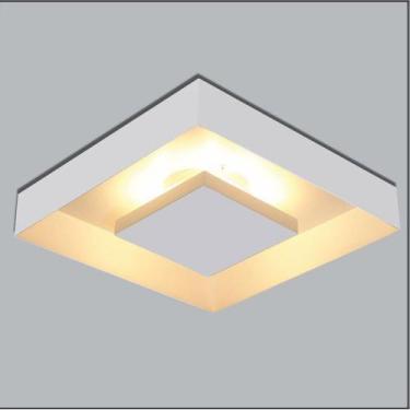 Imagem de Luminária Plafon Luz Indireta Sobrepor 30x30cm 4 Lâmpadas Branco - Rea