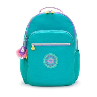 Imagem de Mochila Kipling Seoul Rainbow Pop Verde Água Porta Notebook