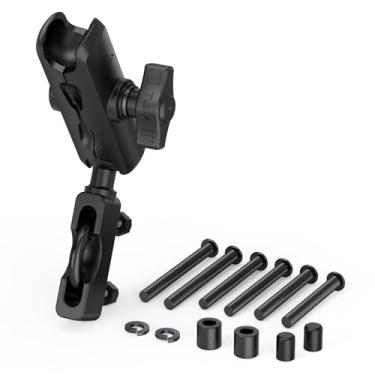 Imagem de TUSITA Reservatório de embreagem de freio de montagem de motocicleta Base de bola de guidão tamanho B 2,5 cm, braço de soquete duplo - tamanho B médio