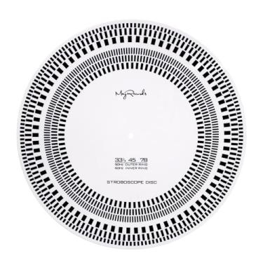 Imagem de Mayrecords Disco estroboscópico para toca-discos, disco de calibração de toca-discos LP para todos os toca-discos de vinil