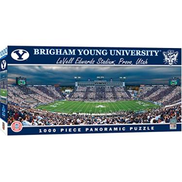Imagem de MasterPieces - Quebra-cabeça de 1000 peças, NCAA BYU Cougars, vista panorâmica do estádio de futebol, diversão para adultos e família, 33 x 99 cm