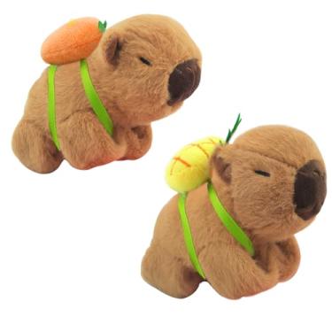 Imagem de 2 pulseiras de animal tapa capivara, brinquedo de pelúcia, pulseiras de capivara, abraçadeiras de capivara, brinquedo para o dia dos namorados, aniversário, formatura, presente