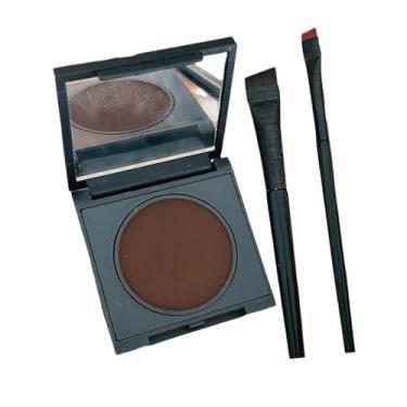 Imagem de oshhni Delineador em pó para o dia todo, versátil, fácil de aplicar, conjunto de maquiagem para os olhos, à prova d'água, com alto pigmento, portátil, Marrom