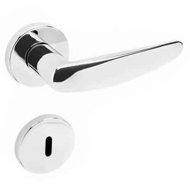 Imagem de Conjunto De Fechadura 515p Em Zamac Interna St2-55 Roseta 327 De Inox Cromado - 2830400...